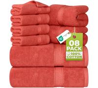Utopia Towels Lot de 8 Serviettes de Bain de qualité supérieure, 2 Serviettes de Bain, 2 Serviettes et 4 Gants de Toilette, 600 g/m², 100% Coton filé à l'anneau, pour Salle de Gym, hôtel et Spa