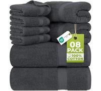 Utopia Towels - Lot de Serviettes 8 Pièces (Gris)