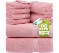 Utopia Towels - Lot de Serviettes 8 Pièces (Rose Poudré)