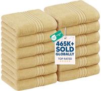 Utopia Towels - Lot de Serviettes de Luxe 30 x 30 CM Beige - Serviettes de Toilette et Gants de Toilette en Flanelle très absorbants (Lot de 12)