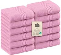 Utopia Towels - Lot de Serviettes de Luxe 30 x 30 CM Rose - Serviettes de Toilette et Gants de Toilette en Flanelle très absorbants (Lot de 12)