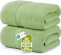 Utopia Towels - Luxueux Drap de Bain géant 2 pièces, 100% Coton filé à Anneaux, très Absorbant et à séchage Rapide, Serviette de Bain/Serviette de Sauna, Super Douce (90 x 180 cm, Vert Sauge)