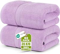 Utopia Towels - Luxueux Drap de Bain géant 2 pièces, 100% Coton filé à Anneaux, très Absorbant et à séchage Rapide, Serviette de Bain/Serviette de Sauna, Super Douce (90 x 180 cm, Lavande)