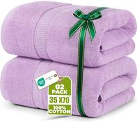 Utopia Towels - Luxueux Drap de Bain géant 2 pièces, 100% Coton filé à Anneaux, très Absorbant et à séchage Rapide, Serviette de Bain/Serviette de Sauna, Super Douce (90 x 180 cm, Lavande)