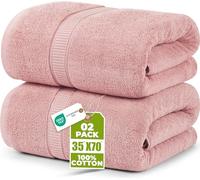Utopia Towels - Serviette de Bain Grande Taille 90 x 180 cm (Lot de 2) (Rose Poudré)