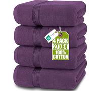 Utopia Towels - Serviettes de Bain 69 x 137 cm (Lot de 4) (Prune)