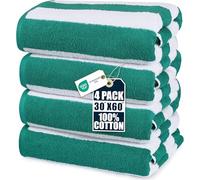 Utopia Towels Serviettes de Plage Cabana Stripe 76 x 152 cm Lot de 4
