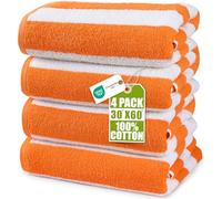 Utopia Towels Serviettes de Plage Cabana Stripe 76 x 152 cm Lot de 4