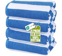 Utopia Towels Serviettes de Plage Cabana Stripe 76 x 152 cm Lot de 4