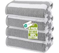 Utopia Towels Serviettes de Plage Cabana Stripe 76 x 152 cm Lot de 4