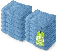 Utopia Towels Serviettes de Toilette, 30 x 30 CM, Paquet de 12, Bleu Électrique