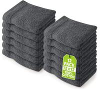 Utopia Towels Serviettes de Toilette, 30 x 30 CM, Paquet de 12, Gris