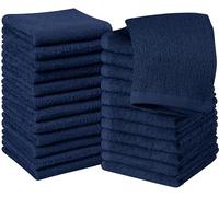 Utopia Towels -Set de Gants de Toilette (Lot de 24 - Bleu Marine) -100% Coton filé à l'anneau, Serviettes de Toilette 30 x 30 CM, Debarbouillette très absorbants-Petite Serviettes
