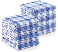 Utopia Towels - Torchons de Cuisine 38 x 64 cm 100% Coton filé à l'anneau, Super Absorbant, Ensemble de torchons et torchons Doux et réutilisables (Lot de 12, Bleu et Blanc)