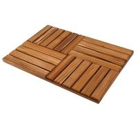 Utoplike Alfombra de baño de Madera de teca, tapete de ducha de Madera Para baño, 61 x 40,5 cm, antideslizante Para piso de Madera Para ducha Interior, Spa, hogar o al Aire Libre