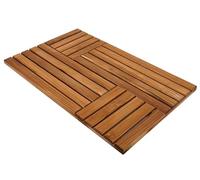 Utoplike Grand Tapis de Bain en Bois de Teck pour Salle de Bain, Sol en Bois antidérapant Robuste pour Douche intérieure, Spa, Maison ou extérieur