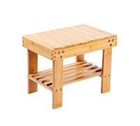 Utoplike Petit Tabouret Portable en Bambou, Tabouret Bas en Bois avec Rangement pour la Cuisine, la Salle de Bain, la Chambre à Coucher, léger