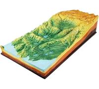 UTOVQZOJP Cinq modèles de Combinaison de Terrain, modèle de Relief, modèle de e Relief géologique éducatif, Texture de rainure Naturelle Claire, for Les Outils pédagogiques de géographie