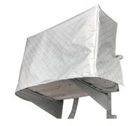 UTOYA Couvercle Du Climatiseur Central for Les Unités Extérieures, Entourage Complet Universel Épaississant Polyester Couverture De Sunhade Windows AC, for Imperméable Neige (Color : Silver, Size :