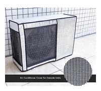 UTOYA Couverture De Climatiseur De Papier D'aluminium, Toutes Les Saisons Couverture AC for L'extérieur, Coupe-vent Unité AC Mini-split Couverture De Défenseur Protéger De Colmatage (Color : Silver,
