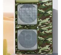 UTOYA Couverture De Climatiseur for L'extérieur, Imperméable 600D Tissu Oxford Bouclier Thermique Couvertures De Protection Anti-poussière for 4-5-6-10p Mini-pompe À Chaleur Split (Color : Green, Si