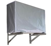 UTOYA Couverture Des Unités Extérieures Du Climatiseur for L'hiver, À Toute Épreuve Imperméable for Le Fond Élastique，Couverture Du Condenseur Mini Couvertures AC Split (Color : Light grey, Size : 8