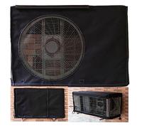 UTOYA Housses De Climatiseur Central for Unités Extérieures, À Toute Épreuve 600D Tissu Oxford Imperméable Et Anti-UV Couverture AC Avec Sangles De Fixation, Protection Complète (Color : Bllack, Siz