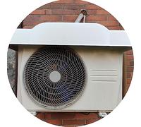 UTOYA Housses De Climatiseur for Unités Extérieures, Pluie De Neige Canopée Couvercle CA for Unité Centrale Top, À Toute Épreuve Capot Universel for Armoire Verticale 1p/2p/3p/5p (Color : Blanc, Si