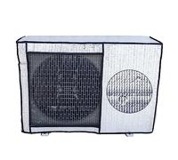 UTOYA Mini Climatiseur Split Couverture De Papier D'aluminium for L'extérieur, Unités De Compresseur Couverture AC Étanche Avec Filet D'aération Et Sangle for Extérieur Système (Color : Silver, Size