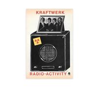 UTRDCF Poster sur toile Kraftwerk Radio-Activité 1976 pour décoration de chambre à coucher, bureau, chambre, cadeau (30 x 45 cm)