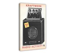 UTRDCF Poster sur toile Kraftwerk Radio-Activité de 1976 - Décoration murale pour salon, chambre à coucher - 60 x 90 cm