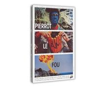 UTRDCF Poster sur toile Pierrot Le Fou Jean - Décoration murale pour salon, chambre à coucher - 30 x 45 cm