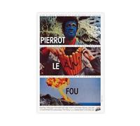 UTRDCF Poster sur toile Pierrot Le Fou Jean - Décoration pour chambre à coucher, bureau, chambre - Cadeau - 60 x 90 cm