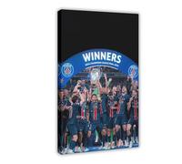 UTRDCF Poster sur toile PSG Champions d'Europe UEFA Champions League 2024-25 Les Parisiens - Décoration murale pour salon, chambre à coucher - 60 x 90 cm