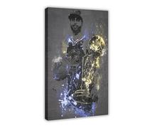 UTRDCF Stephen Curry Neon Splash Poster MVP Golden State Warriors sur toile pour décoration murale de salon, chambre à coucher (50 x 75 cm)