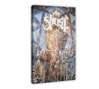 UTRDCF Tobias Forge Handsignierte Signierte Ghost Impera Toile Vinyle Poster Décoration murale pour salon Chambre 20 x 30 cm