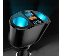 UTTASU 1 double prise USB pour chargeur de voiture QC3.0 12 V/24 V double adaptateur secteur USB prise voiture - allume-cigare - répartiteur allume-cigare