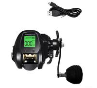 UTTASU 7.2: 1 Haute Vitesse Numérique Pêche Baitcasting Bobine avec Poisson Alarme Profondeur Positionnement 10 Grains Magnétiques Batterie Rechargeable Gauche Entonnoir Droite Guide Ligne En Forme