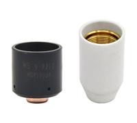 UTTASU 9-8213 Lot de 2 cartouches de démarrage et capuchon de protection 9-8218 pour chalumeau plasma Thermodyne SL60/100, bakélite et laiton, lot de 2 pièces pour la coupe industrielle à l'arc plasma