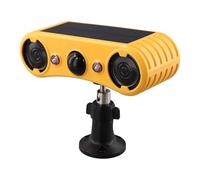 UTTASU Alarme solaire pour dissuasion animale avec 13 sons, IP55, résistant aux intempéries, détection de mouvement de 5 à 8 m, clignotement rouge/bleu, audio double canal 129 dB, pour jardin, ferme