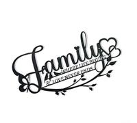 UTTASU Art mural moderne minimaliste en métal - Lettre anglaise créative - Décoration d'intérieur élégante à suspendre pour salon, chambre à coucher, bureau - 22 x 30 cm - Accent contemporain