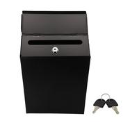 UTTASU Boîte aux lettres murale verrouillable en métal avec 2 clés - Style rustique vintage - Pour la maison, le bureau ou la communauté - Construction en fer avec 2 clés - 29 x 22 x 6 cm