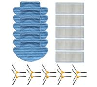 UTTASU Brosses latérales de rechange, chiffons et kit de filtre pour aspirateurs Haier T550W/T560H et Netbot S12 - Lot de 3 brosses latérales, 4 chiffons serpillères, lot de 6 filtres