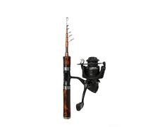 UTTASU Canne à pêche télescopique ultralégère de 1,5 m, avec guides lisses et siège de moulinet mécanique pour pêche en petits ruisseaux (1,5 m PikestaffA)