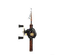 UTTASU Canne à pêche télescopique ultralégère de 1,5 m, canne à leurre UL Action avec guides lisses et siège de moulinet à sons mécaniques pour pêche à petits ruisseaux (1,5 m de rotation)