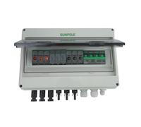 UTTASU Combiner 3 en 1 DC PV 1000 V IP65 résistant aux intempéries Boîte de protection solaire pour systèmes photovoltaïques résidentiels sur le toit, avec MCB 4P et 2P DC et fusibles 15 A