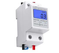 UTTASU Compteur d'énergie numérique avec écran LCD et rétroéclairage 0-80 A 230 V 1 phase rail DIN DDSU1897 Affichage du courant, de la tension, de la puissance et de l'énergie