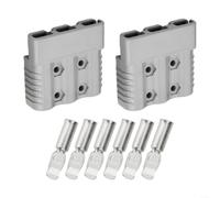 UTTASU Connecteur pour chariots élévateurs 175 A 3 broches 600 V UL94 V-0 plaqué argent haut courant sûr résistant à la chaleur robuste (2 pièces-gris)
