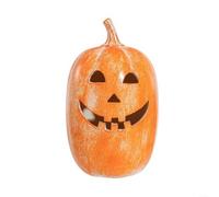UTTASU Décoration d'intérieur en résine avec design creux pour bougies LED Orange Décoration saisonnière pour l'automne Halloween 1 pièce (22 cm)