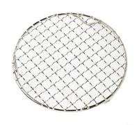 UTTASU Grille de refroidissement en acier inoxydable de 30 à 35 cm, grille de cuisson robuste pour griller, sécher, biscuits et pizza, plateau rond en maille métallique (argent) (30,5 cm)